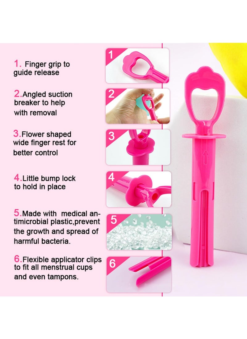 A.M - Applicator for Menstrual Cup And Tampon Make Insertion Removal Easy Menstruation Cup And Tampon Inserter Compatible with Most Period Cups And Tampons Reusable Period Cup Applicator And Easy To Use - Image 1