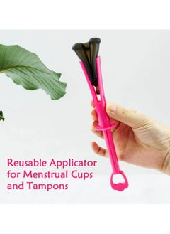 A.M Applicator for Menstrual Cup And Tampon Make Insertion Removal Easy Menstruation Cup And Tampon Inserter Compatible with Most Period Cups And Tampons Reusable Period Cup Applicator And Easy To Use  - Image 5