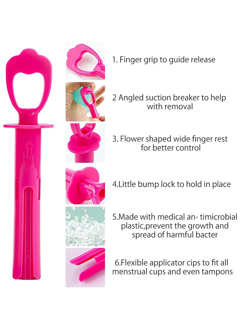 A.M - Applicator for Menstrual Cup And Tampon Make Insertion Removal Easy Menstruation Cup And Tampon Inserter Compatible with Most Period Cups And Tampons Reusable Period Cup Applicator And Easy To Use - Image 1