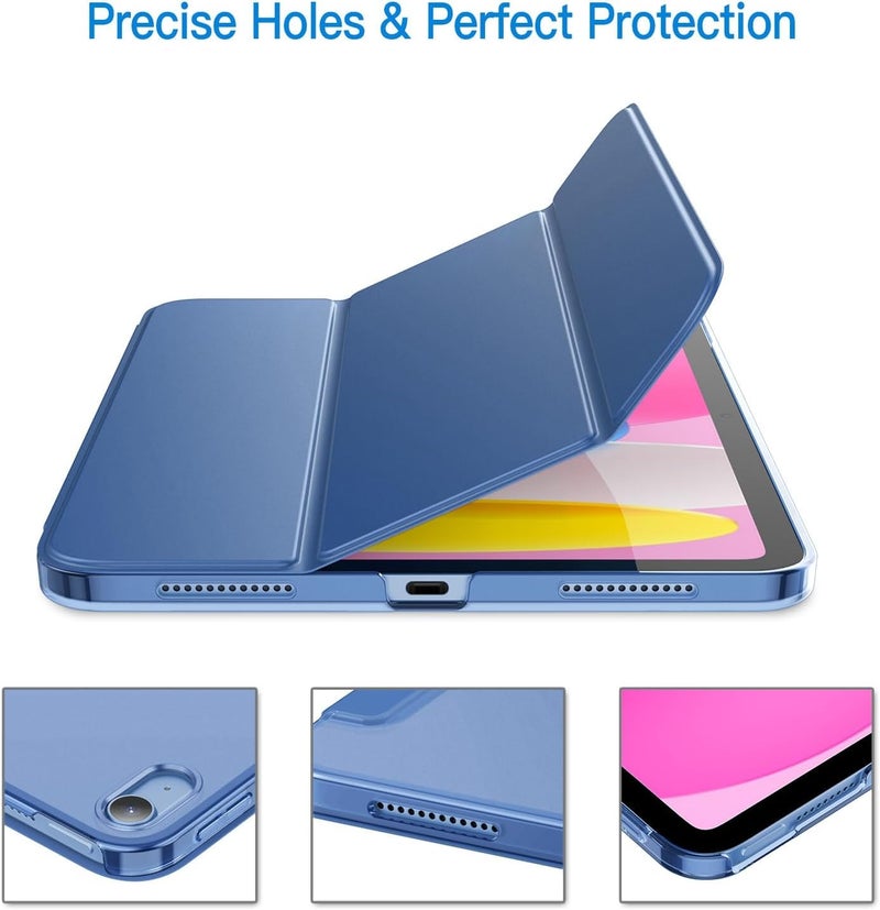 MOCA Case for iPad (A16) 11th Generation 11 Inch 2025 10th Generation 2022 iPad 10.9 Inch Slim Stand Hard Shell Back Protective Smart Cover for 10.9” iPad 10th 2022 Release A2696 A2757 A2777 (Navy) - Image 3