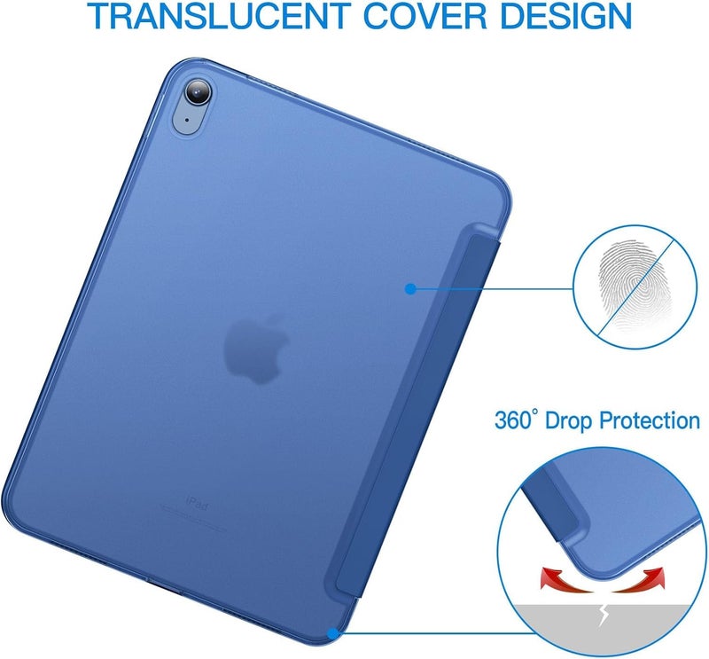 MOCA Case for iPad (A16) 11th Generation 11 Inch 2025 10th Generation 2022 iPad 10.9 Inch Slim Stand Hard Shell Back Protective Smart Cover for 10.9” iPad 10th 2022 Release A2696 A2757 A2777 (Navy) - Image 4