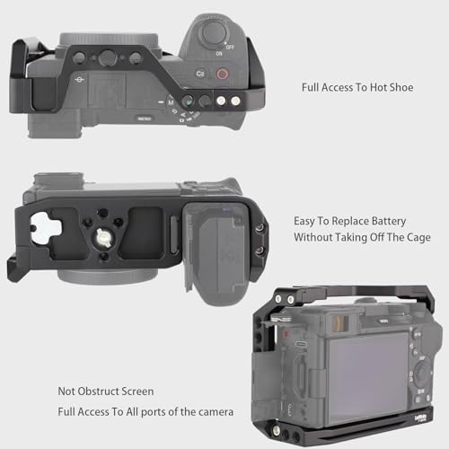 Leftfoto A6700 Camera Cage with Arca Base & Built-in Quick Release Plate for Sony a6700 - Durable Protective Frame Rig with ARRI Threads for Arca-Type Mounting. - Image 4