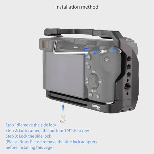 Leftfoto A6700 Camera Cage with Arca Base & Built-in Quick Release Plate for Sony a6700 - Durable Protective Frame Rig with ARRI Threads for Arca-Type Mounting. - Image 5