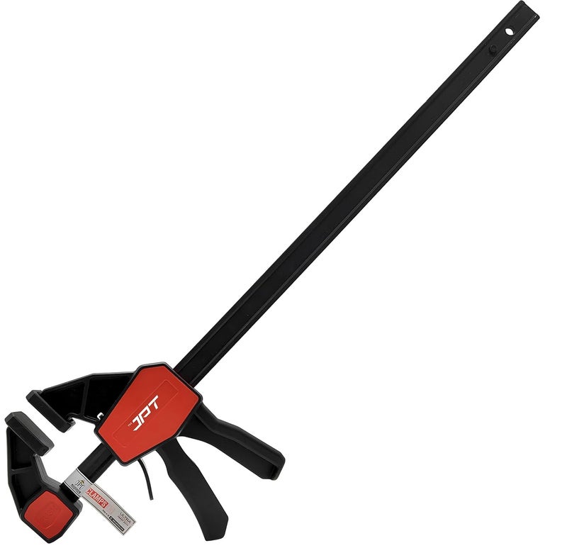 JPT مشابك بار سريعة الإمساك بحجم 24 بوصة من برو سيريز | نطاق تثبيت 600 مم | مشابك خشبية بيد واحدة مع زناد سريع التحرير | مجموعة مشابك F ثقيلة | قدرة تحمل 155 رطل | النجارة، الأعمال الخشبية، DIY - Image 1