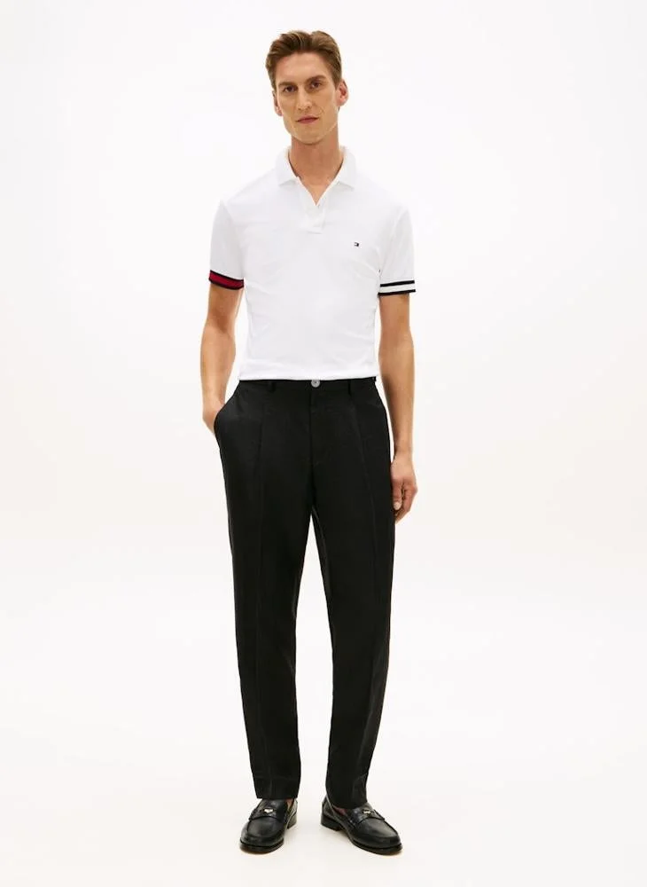 TOMMY HILFIGER  Slim Fit Interlock Knit Tipped Polo Shirt for Men | Best Price UAE