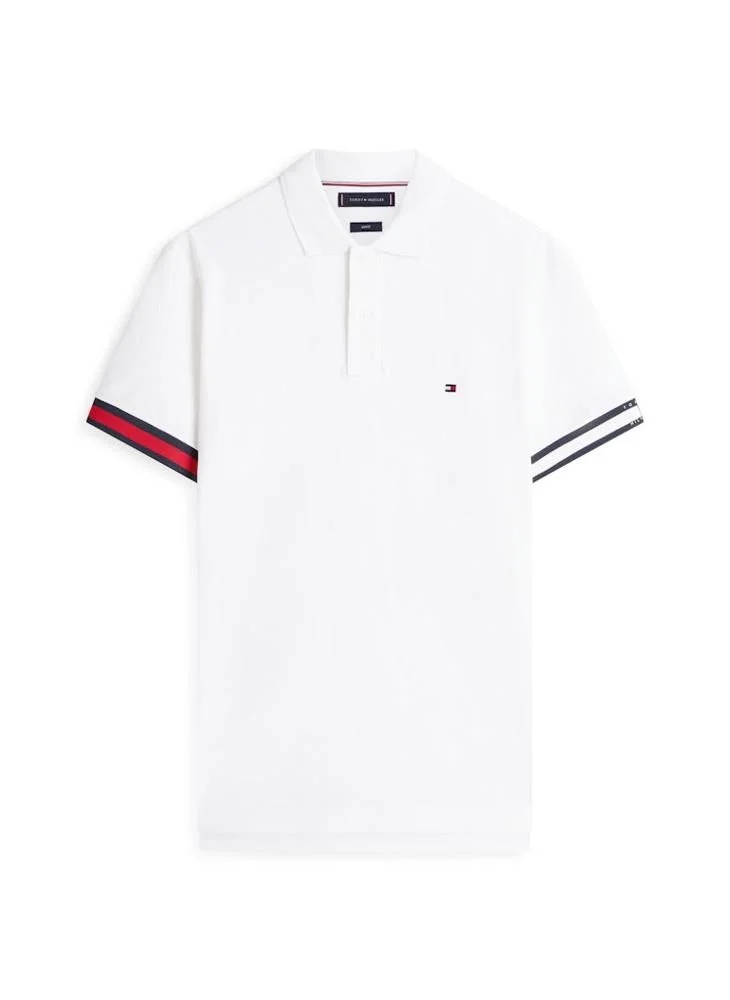 TOMMY HILFIGER  Slim Fit Interlock Knit Tipped Polo Shirt for Men | Best Price UAE