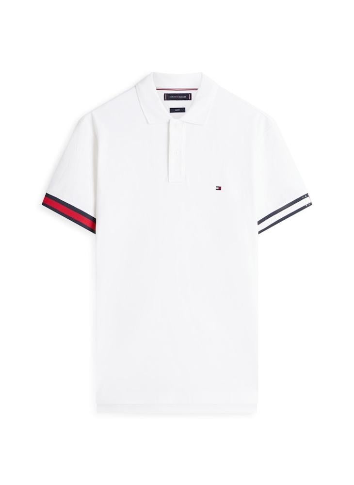 TOMMY HILFIGER Slim Fit Interlock Knit Tipped Polo Shirt - Image 5