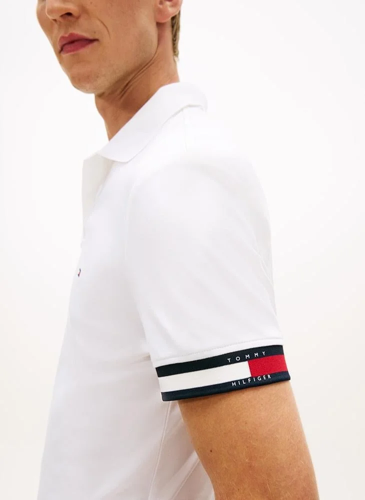 TOMMY HILFIGER  Slim Fit Interlock Knit Tipped Polo Shirt for Men | Best Price UAE