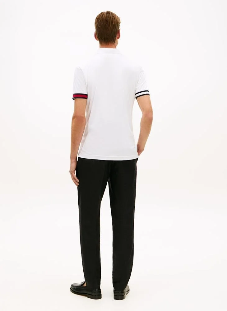 TOMMY HILFIGER  Slim Fit Interlock Knit Tipped Polo Shirt for Men | Best Price UAE