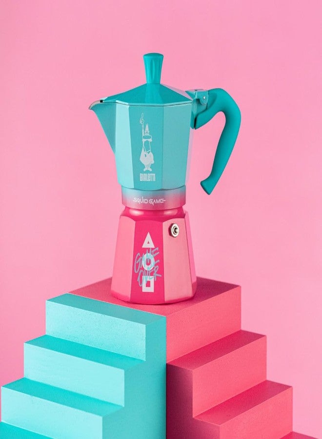 BIALeTTI بيالتي موكا إكسبريس لعبة الحبار©: صانعة الإسبريسو الأيقونية على الموقد، وعاء موكا، صانعة القهوة الإيطالية، 6 جرعات إسبريسو (9 أوقية - 270 مل)، ألمنيوم - Image 2