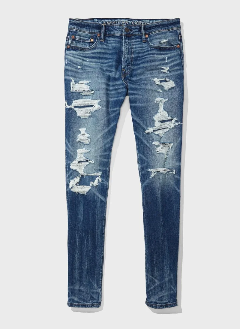 امريكان ايجل Distressed Skinny Fit Jeans