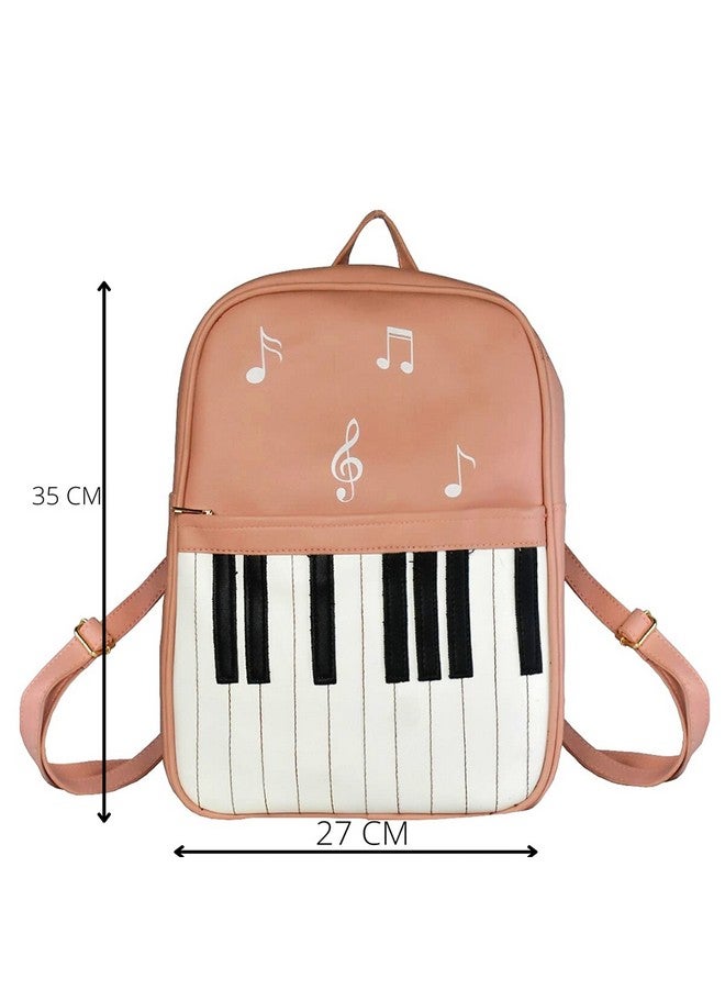 TYPIFY¬Æ Girls Backpack Combo with Sling Bag, 2 Pcs Set, Women Fashion Bags, Piano Design, Zipper Closure, Adjustable & Convertible Strap, Stylish Latest Gift for Her - Image 5