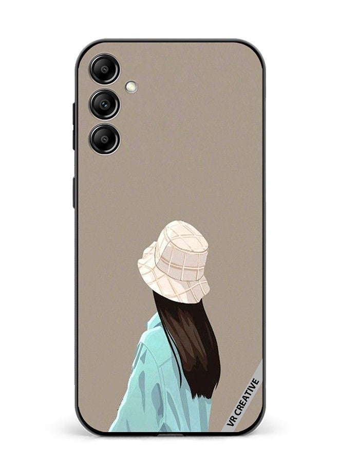 VR CREATIVE Protective Case Cover For Samsung Galaxy M14 Brown Hat Girl Design Multicolour - Image 1