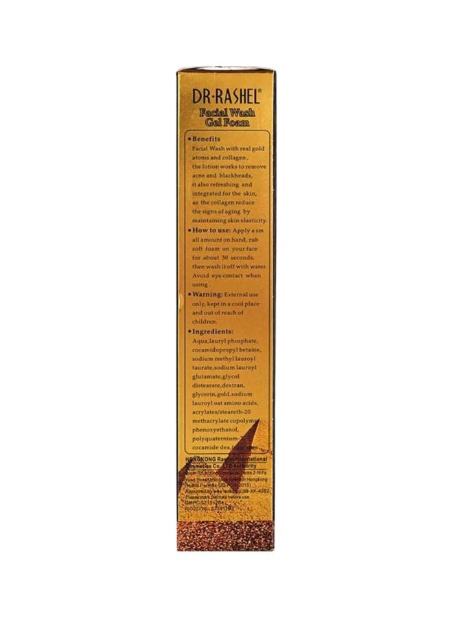 DR. RASHEL 24K Gold And Collagen Facial Wash Gel Foam Black/Gold 100ml - Image 3