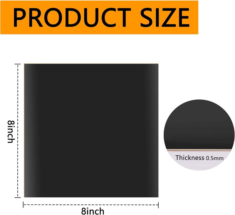 Adnee 2 Pcs Pond Liner Repair Patch-8" Self-Adhesive EPDM Liner Repair Patch Kit-Thickened Rubber Pond Liner Seam for EPDM Garden Pond Patch Cover Liner Repair - Image 2