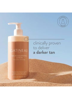 Gatineau Tan Accelerating Lotion and Body Buffing Cloth Enhance Natural Tanning For Face and Body 400ml  - Image 3