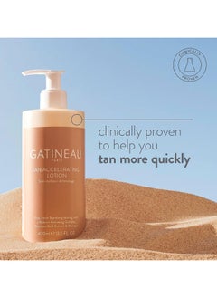 Gatineau Tan Accelerating Lotion and Body Buffing Cloth Enhance Natural Tanning For Face and Body 400ml  - Image 4