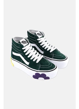 VANS Kids Girl Sk8 Hi Tapered Lace Up Outdoor Shoes, Green  - Image 1