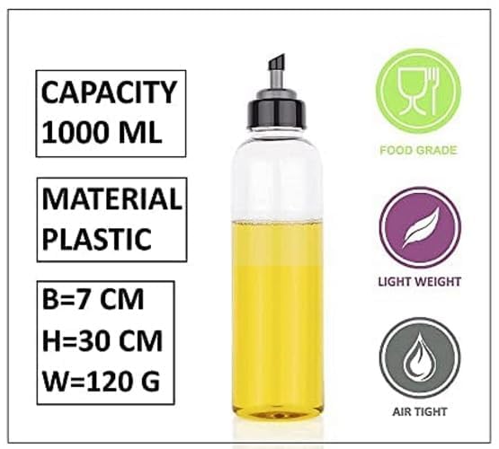 Stewit® Oil Dispenser 1 Litre Cooking Oil Dispenser Bottle Oil Container Kitchen Accessories Items Kitchen Tools (Pack of 2-1000 ml) - Image 2