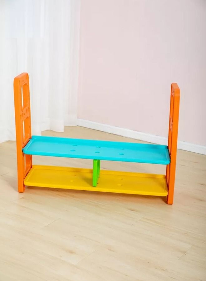 JSAITOYS Plastic Household Bedroom Colorful Pe Kids Book Shelf Storage Toy Cabinet - Image 4