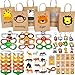 Winrayk 12 Sets Jungle Safari Party Favors Wild Animals Birthday Supplies Tote Bag Paper Glasses Animal Figure Silicone Wristband Keychain Goodie Bag Stuffers Kids Girl Boy Safari Jungle Party Decor - Image 2