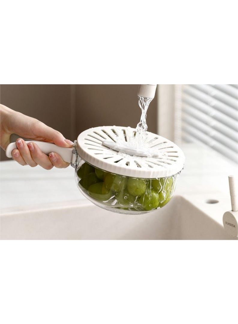 مصفاة مطبخ متعددة الاستخدامات مع غطاء محكم وإمكانية تصفية سهلة – لتصفية الخضار والفواكه بسرعة - Image 2