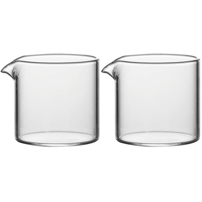 Sizikato Sizikato 2pcs Transparent Glass Creamer 4oz Mini Coffee Milk Creamer Pitcher 