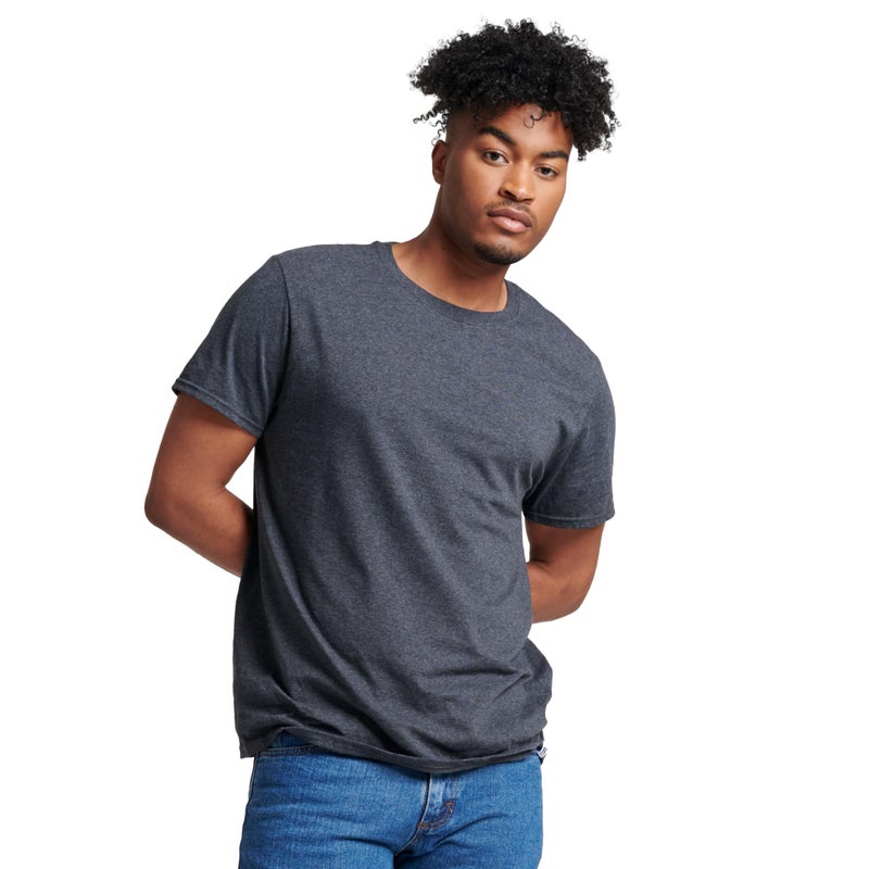 Russell Athletic Mens Cotton Performance Short Sleeve T-Shirt T Shirt, Black Heather, X-Large US - Image 1