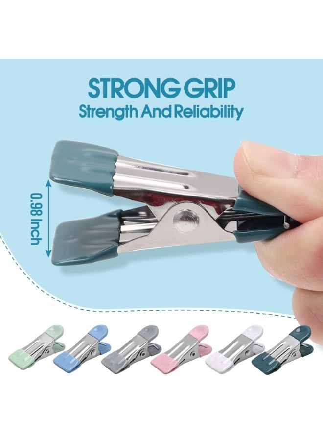 Clothes Pins for Hanging Clothes, 30 Pcs Colored Laundry Clips, Heavy Duty Clothing Pins, Multipurpose Metal Clips for Clothes, Towel, Photo Utility Clips Drying Pegs Clamp for Outdoor, 6 Colors - Image 3