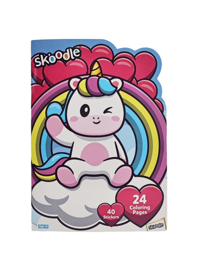 SKOODLE Coloring Book With Stickers | Art & Craft Kit | Mess Free Activity | Age 3+ - Image 1