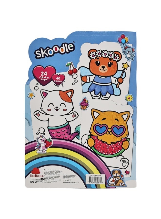 SKOODLE Coloring Book With Stickers | Art & Craft Kit | Mess Free Activity | Age 3+ - Image 3