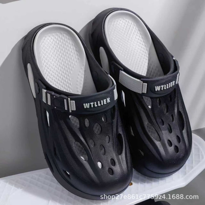 Hole Shoes for Men and Women - Indoor/Outdoor Wear, Trendy Sandals with Squeezable Comfort - Image 1