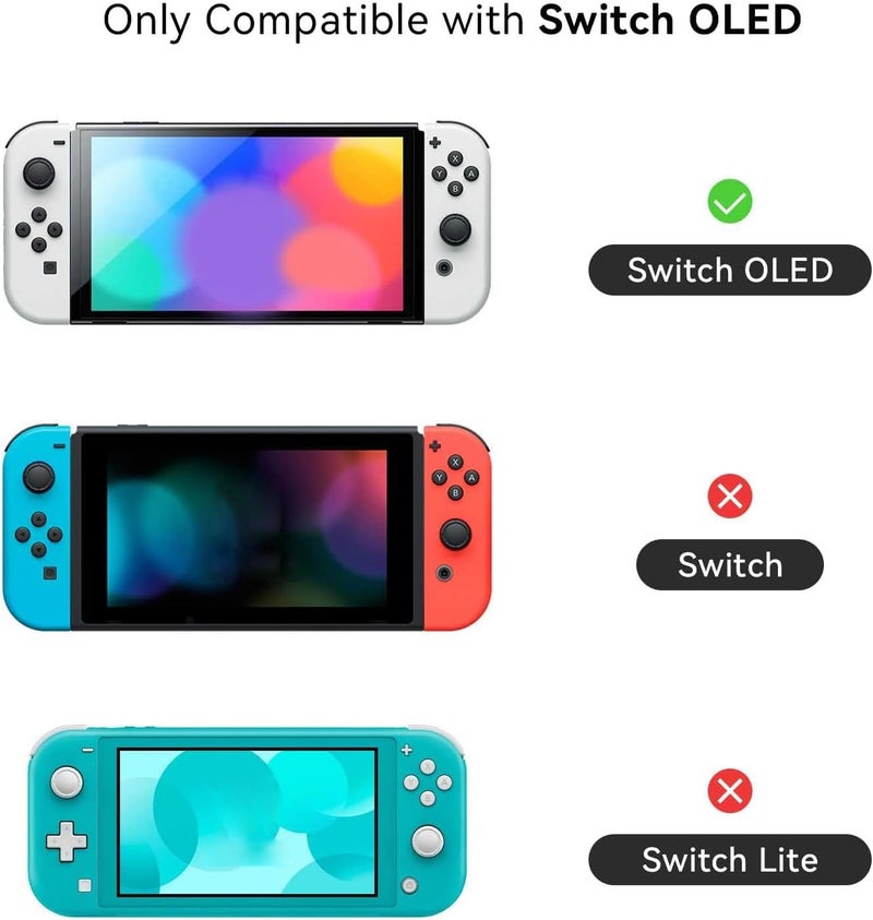 GeekShare Protective Case Slim Cover Case Compatible with Standard Switch Only - Shock-Absorption and Anti-Scratch Cover Skin for Switch - Shark Party - Image 2