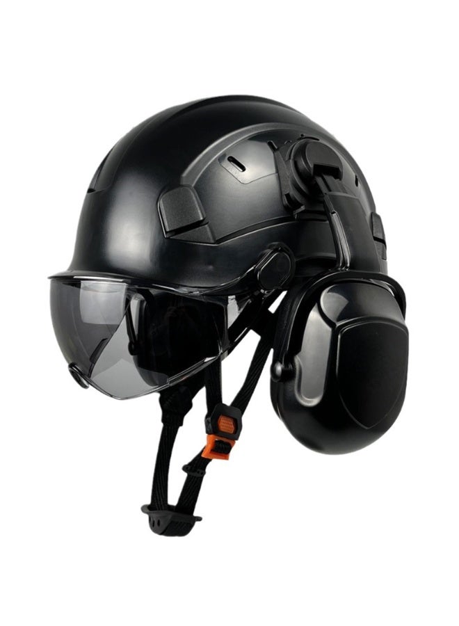 Surety Helmet Hard Hat with Visor and Ear Protection Adjustable Lightweight Vented Work Helmet for Men and Women Ideal (Color : Black) - Image 1