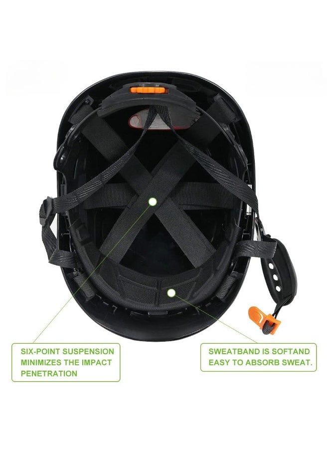 Surety Helmet Hard Hat with Visor and Ear Protection Adjustable Lightweight Vented Work Helmet for Men and Women Ideal (Color : Black) - Image 5
