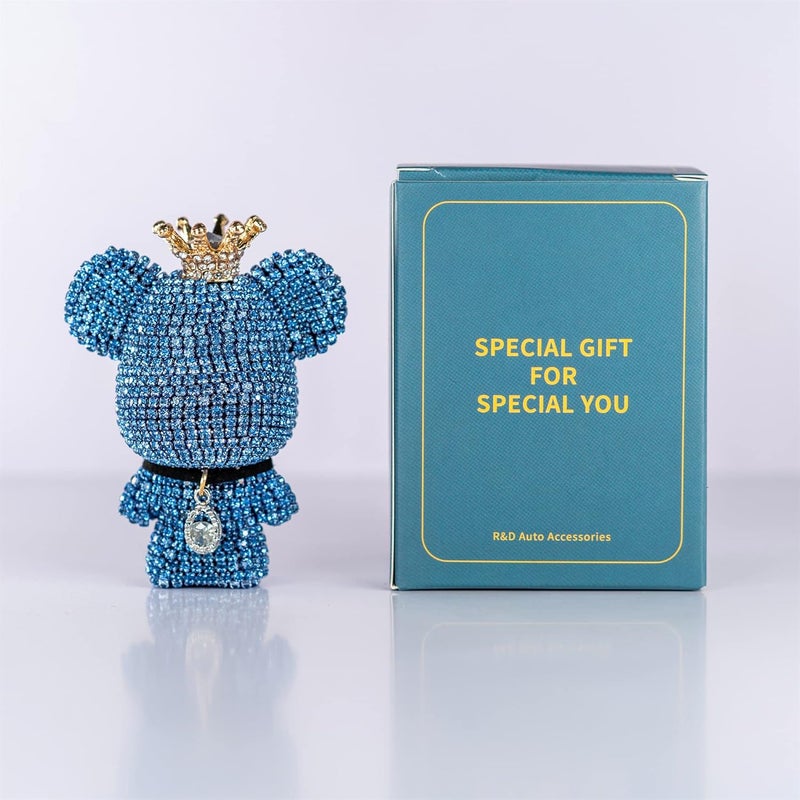 RISDORAY Bling Cute Crystal Bear Car Air Freshener with Vent Clip - Image 3