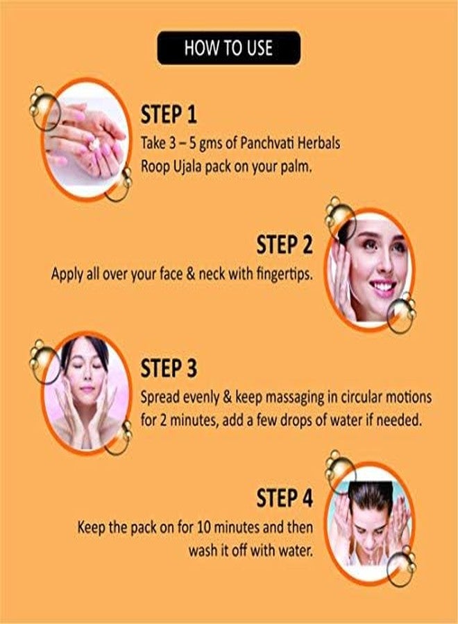 Panchvati Herbals Roop Ujala Instant Illuminating Pack For Instant Shine And Glow, Improves Skin Texture & Reduces Blemishes, 100 ml - Image 4