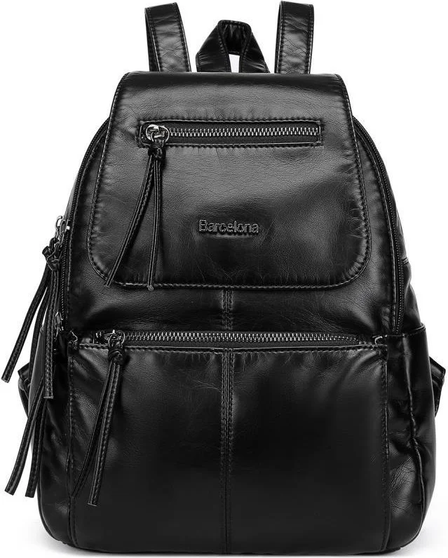 Barcelona Wash Leather Medium Women's Backpack Bag 21-K 1675-3
