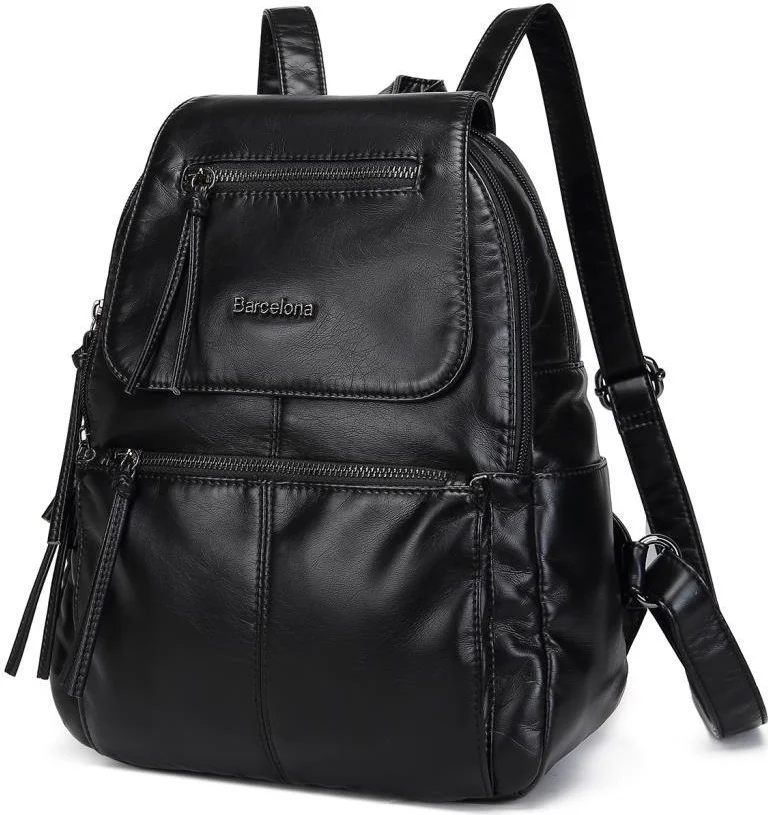 Barcelona Wash Leather Medium Women's Backpack Bag 21-K 1675-3