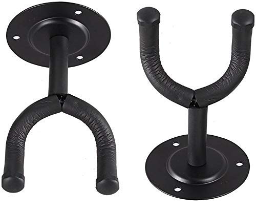 MUSTANG Guitar Wall Hanger Mount Hook Stand Rack for Acoustic Electric bass Guitars with Sponge Padding Fittings Accessories for Home Studio Display Easy Installation Free 10 Guitar Picks - Image 1