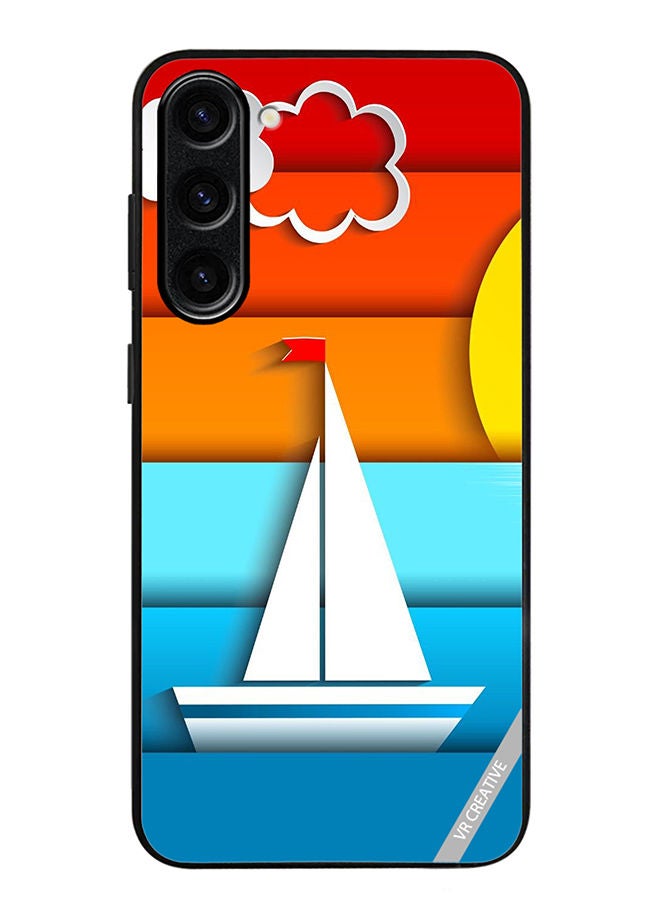 VR CREATIVE Protective Case Cover For Samsung Galaxy S23 Boat Design Multicolour - Image 1