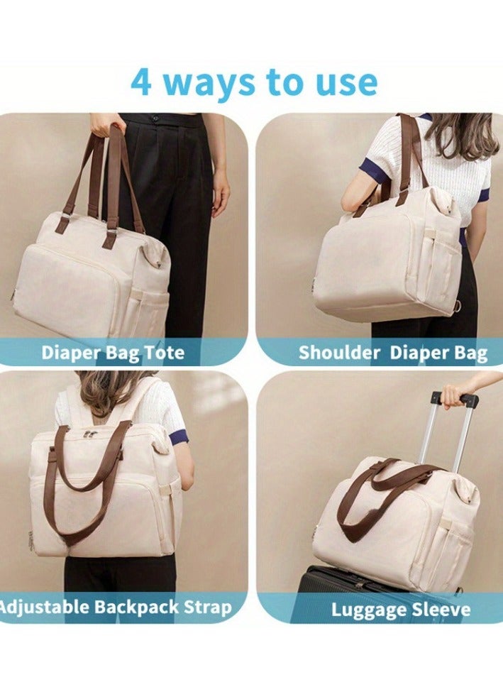 New Large Capacity Multi functional Three purpose Diagonal Cross Insulated Shoulder Bag for Maternity and Baby Postpartum Bag for Mommy Backpack - Image 3
