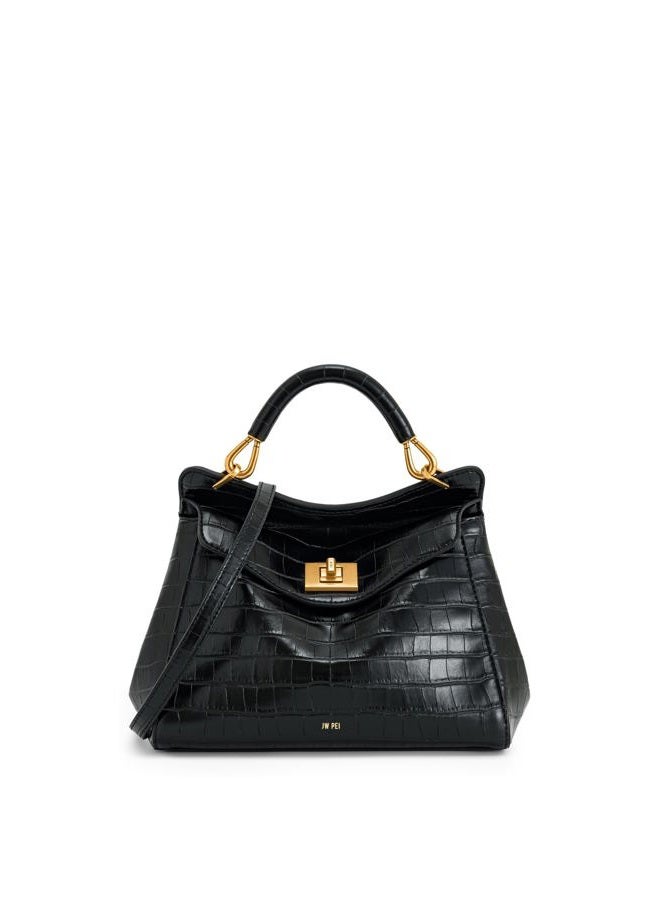 JW PEI Women's Lucia Classic Top Handbag - Black Croc - Image 1