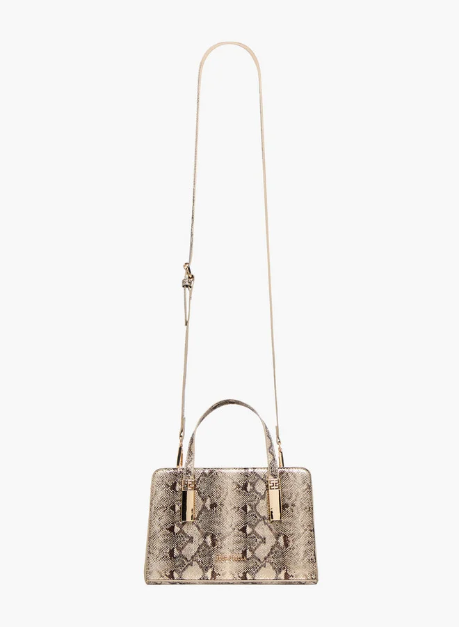 Flora Bella By Shoexpress Solid Tote Bag with Double Handle and Zip Closure