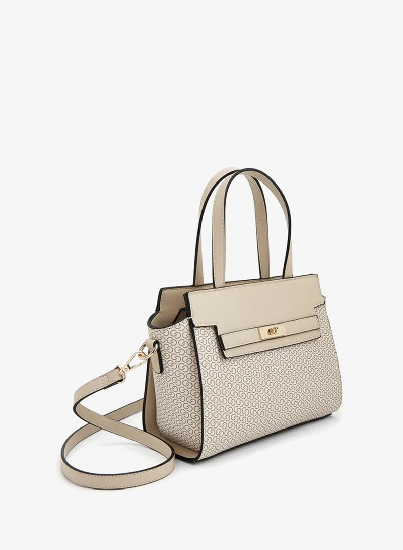 سيليست Monogram Print Tote Bag With Shoulder Bag And Pouch