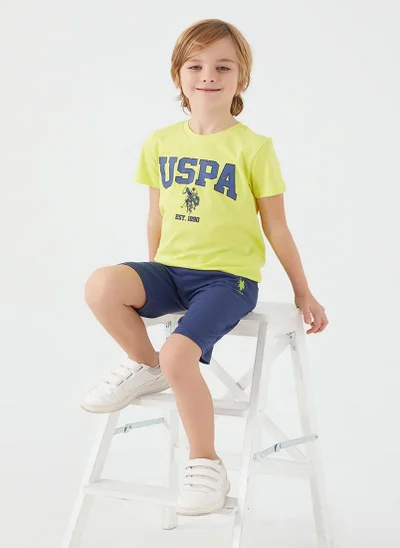 U.S. Polo Assn. U.S. Polo Assn. Boys Yellow/Navy Bermuda Set