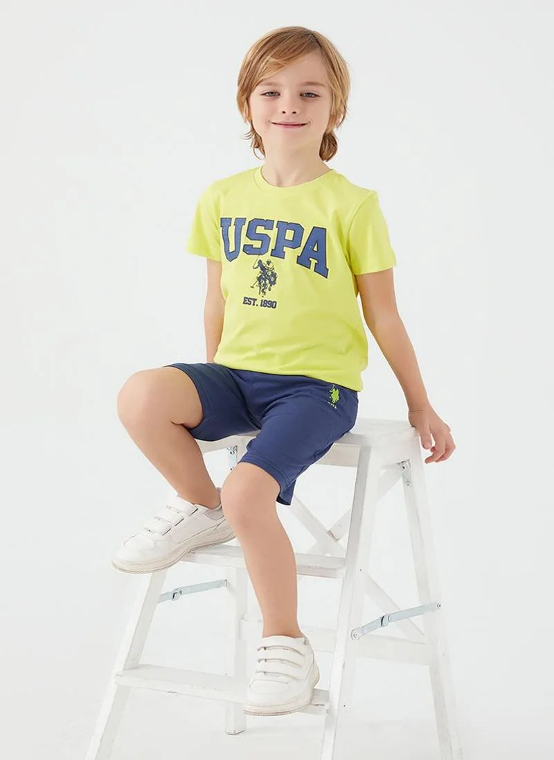 U.S. Polo Assn. U.S. Polo Assn. Boys Yellow/Navy Bermuda Set
