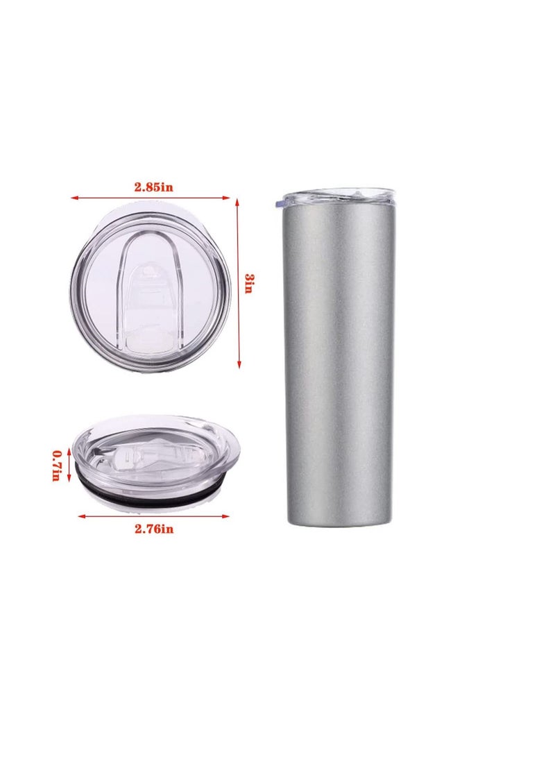 Y&D 20oz Skinny Tumbler Replacement Lids 3 Pack 2 75in Cup Mouth Compatible with and More Cups Spill Proof Splash Resistant Silicone Sliding Covers  - Image 5