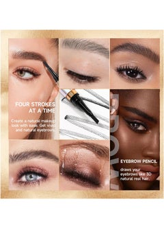 Y&D EXCEFORE Eyebrow Pencil, Micro blade pen for eyebrows, Water-Resistant, Creates Natural Looking Brows Effortlessly, Smudge-Proof Fine-Stroke Microblading Pencil (Black)  - Image 3