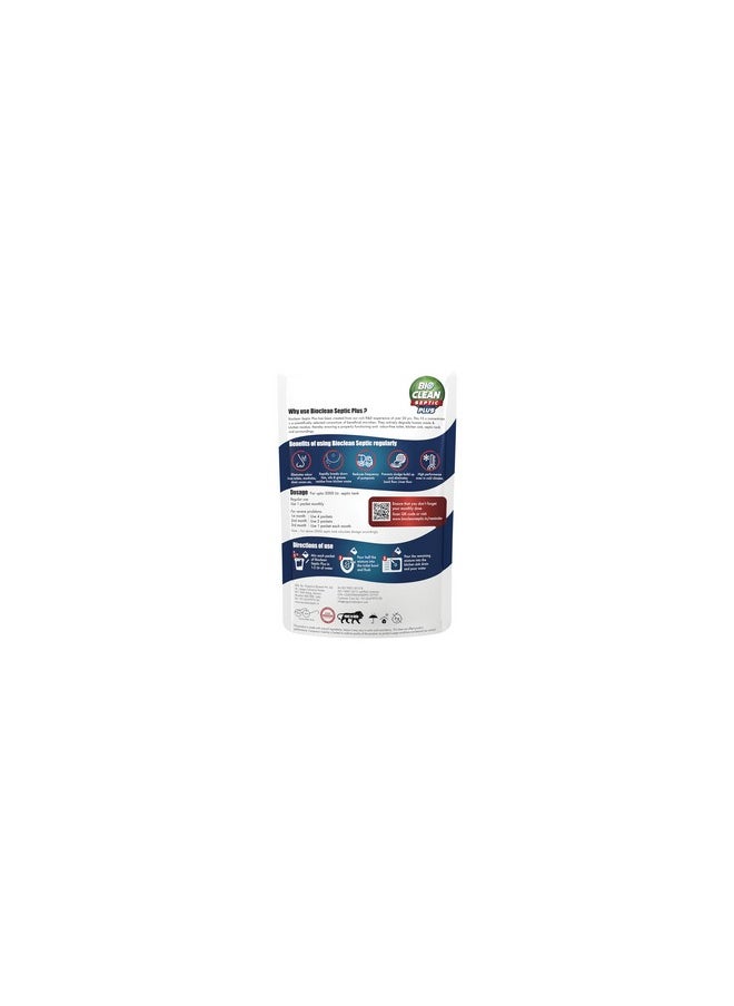 Organica - Bioclean Septic Plus 10X Powerful | Odour Removal Formula | Septic Tank Cleaning Powder|Powerful Septic Tank Bacteria Reduces Sludge Build-Up|Degrades Food & Human Waste| Pack Of 1 (250 Gm) - Image 1
